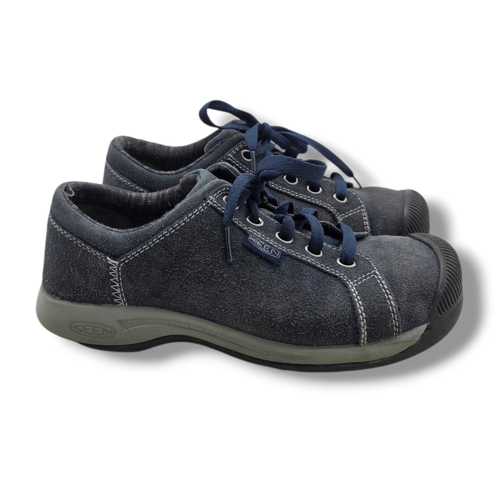 Keen Reisen Lace Sneaker Womens‎ 6.5 Blue Suede Hiking Shoes